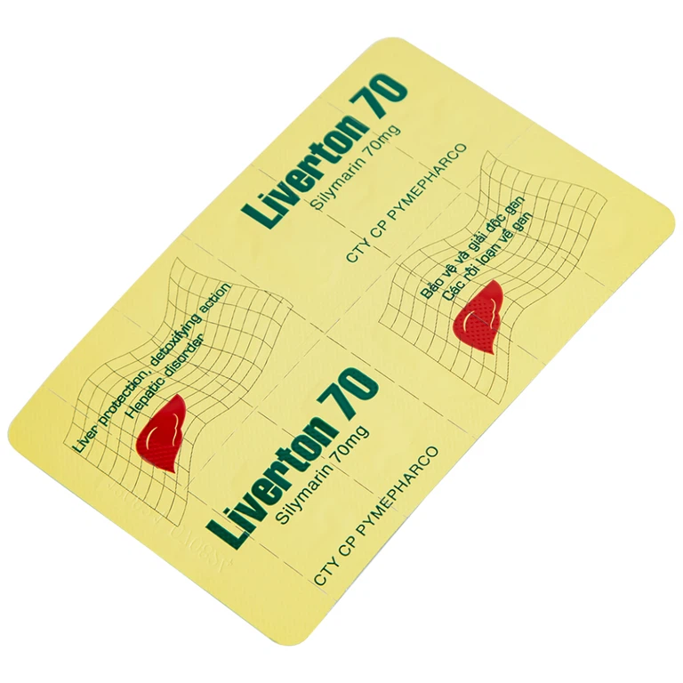 Viên nang cứng Liverton 70 Pymepharco điều trị bệnh gan, giải độc gan, rối loạn về gan (10 vỉ x 10 viên) 