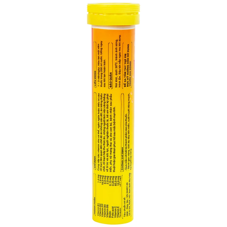 Viên sủi Hasanvit cung cấp các vitamin cho cơ thể (20 viên)