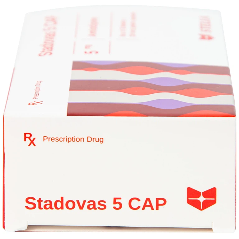 Thuốc Stadovas 5 CAP Stella điều trị tăng huyết áp, đau thắt ngực mạn tính ổn định (3 vỉ x 10 viên)