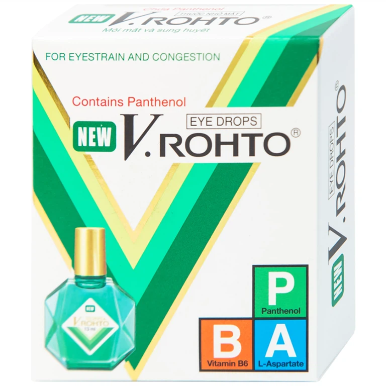 Thuốc nhỏ mắt New V.Rohto điều trị mỏi mắt, sung huyết kết mạc (13ml)