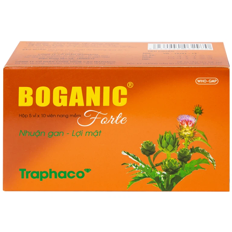 Thuốc Boganic Forte Traphaco bổ gan, hỗ trợ điều trị suy giảm chức năng gan (5 vỉ x 10 viên)