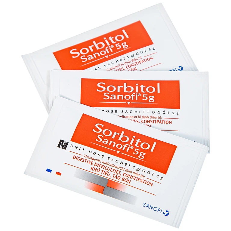 Thuốc bột Sorbitol Sanofi 5g điều trị triệu chứng táo bón, khó tiêu (20 gói x 5g)