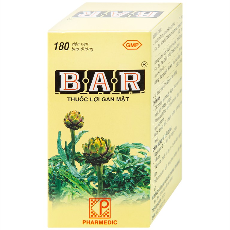 Thuốc lợi gan mật Bar Pharmedic điều trị các bệnh về gan (180 viên)