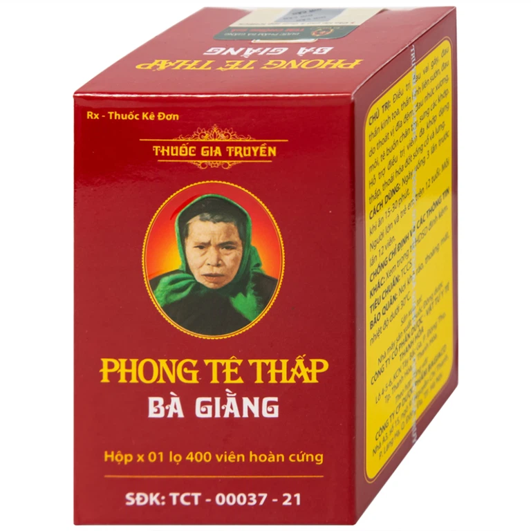 Thuốc Phong Tê Thấp Bà Giằng điều trị đau vai gáy, đau thần kinh tọa (400 viên)