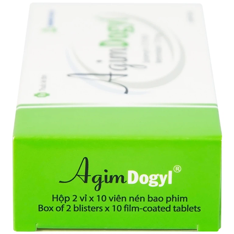 Thuốc Agimdogyl Agimexpharm điều trị nhiễm trùng răng miệng cấp tính, mạn tính (2 vỉ x 10 viên)