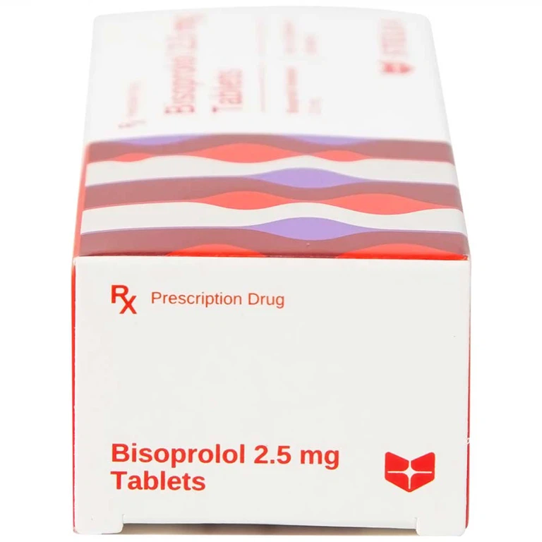 Thuốc Bisoprolol 2.5mg Tablets Stella điều trị tăng huyết áp, đau thắt ngực mạn tính ổn định (3 vỉ x 10 viên)