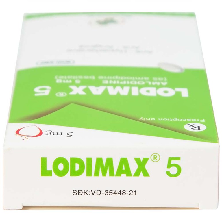 Viên nén Lodimax 5 OPV Pharma chống tăng huyết áp, đau thắt ngực (2 vỉ x 10 viên) 