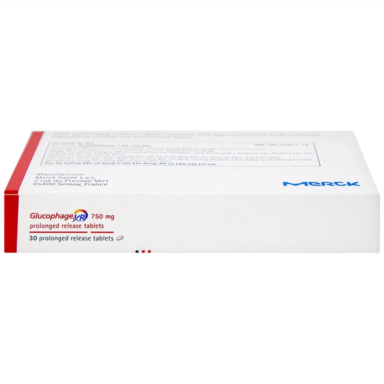 Thuốc Glucophage XR 750mg Merck điều trị tiểu đường típ 2 (2 vỉ x 15 viên)