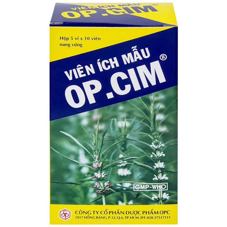 Viên Ích Mẫu OP.CIM OPC hỗ trợ điều trị rối loạn kinh nguyệt (5 vỉ x 10 viên)