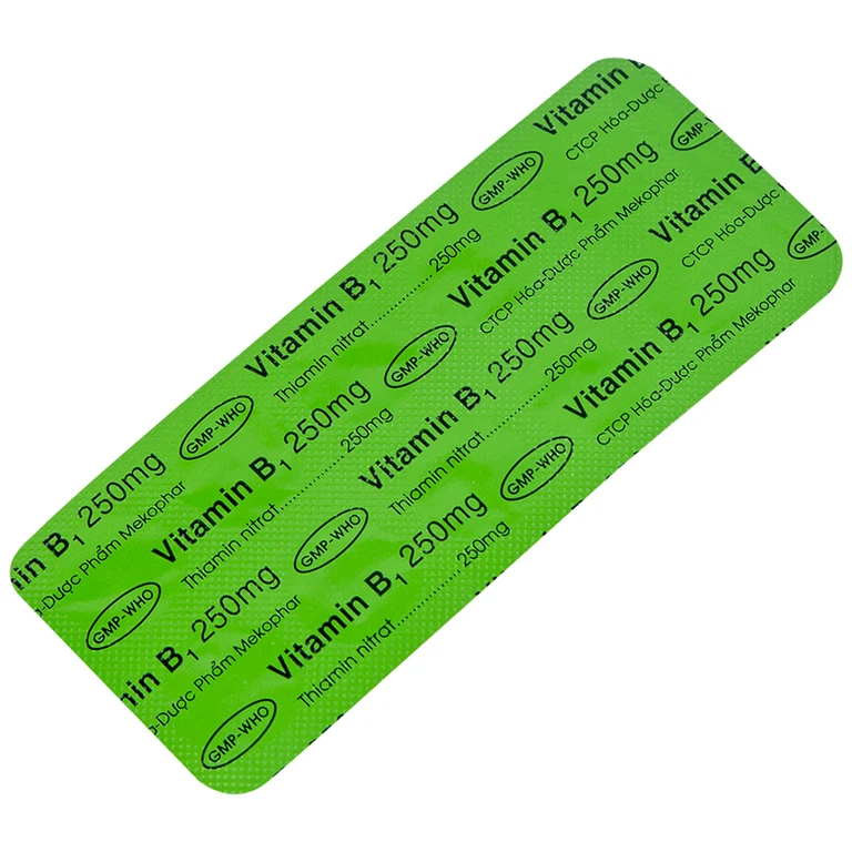 Thuốc Vitamin B1 250mg Mekophar điều trị tình trạng thiếu Vitamin B (10 vỉ x 10 viên)