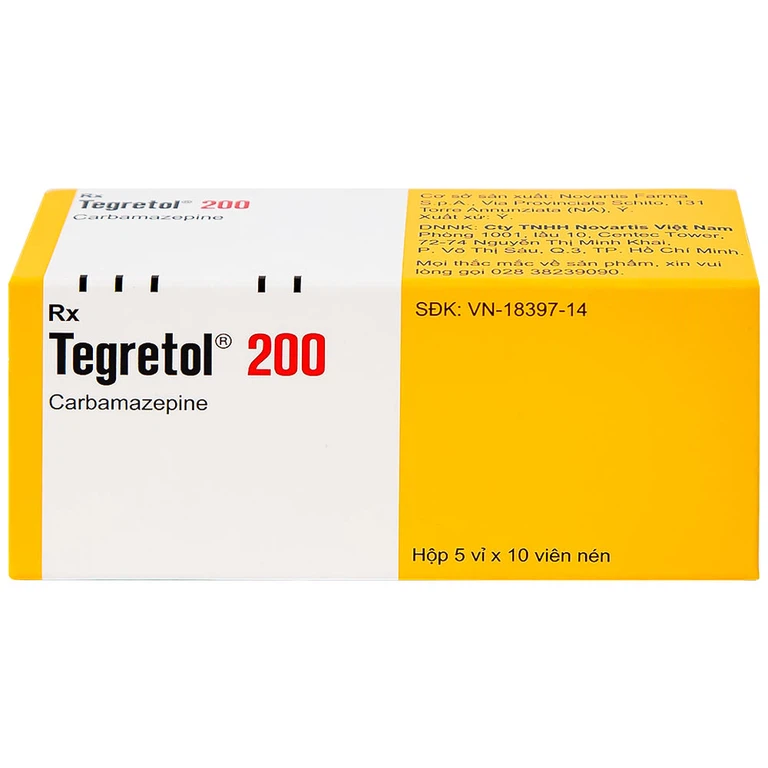 Thuốc Tegretol 200 Novartis điều trị bệnh động kinh (5 vỉ x 10 viên)
