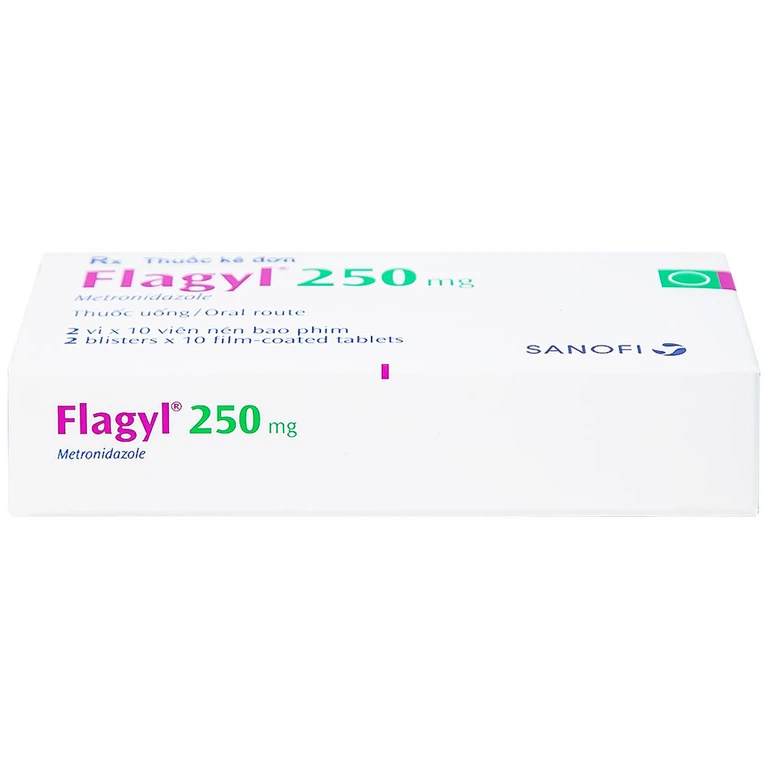 Thuốc Flagyl 250mg Sanofi điều trị nhiễm khuẩn (2 vỉ x 10 viên)