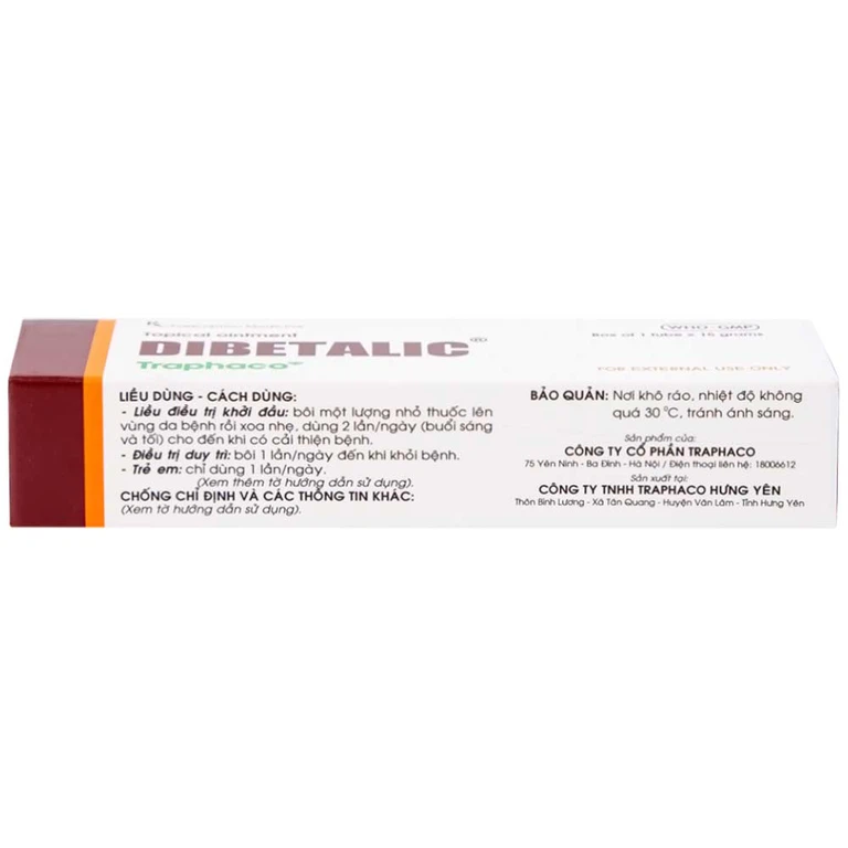 Thuốc Dibetalic Traphaco điều trị các bệnh ngoài da (15g)