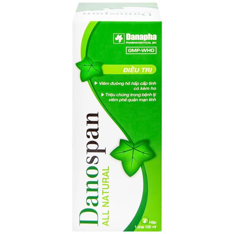 Dung dịch Danospan Danapha điều trị viêm đường hô hấp cấp tính có kèm ho (100ml)