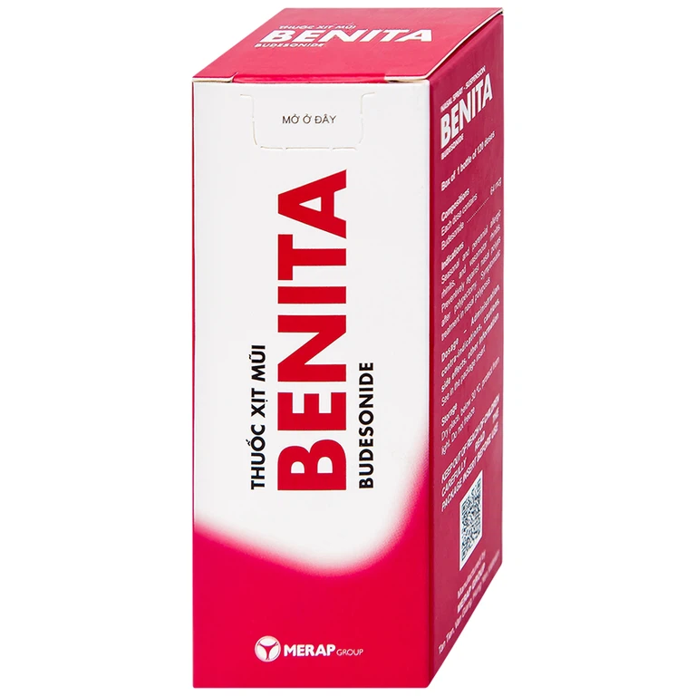 Thuốc xịt mũi Benita Merap điều trị viêm mũi dị ứng, polyp mũi (120 liều)