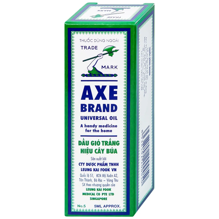 Dầu gió trắng Cây Búa Axe Brand Universal Oil giảm các triệu chứng cảm lạnh, ho khan (5ml)