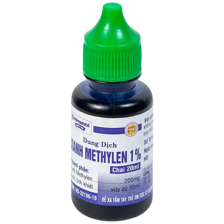 Dung dịch Xanh Methylen 1% Hải Dương sát khuẩn, điều trị viêm da mủ (20ml)