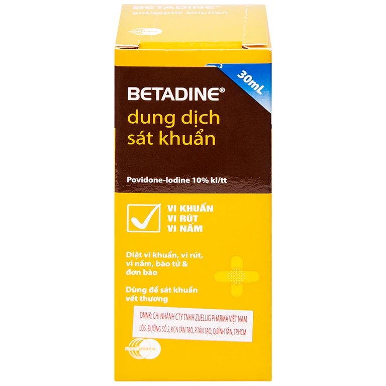 Dung dịch sát khuẩn Betadine Antiseptic Solution hỗ trợ sát khuẩn vết thương (30ml)
