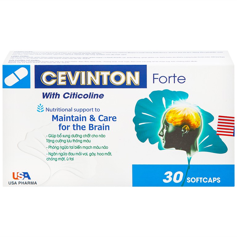 Viên uống Cevinton Forte giúp bổ sung dưỡng chất cho não, tăng cường lưu thông máu (30 viên)