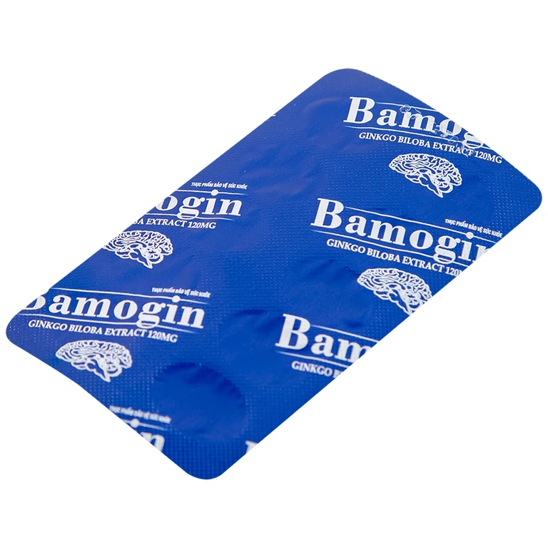 Viên uống Bamogin Thành Công tăng cường tuần hoàn não, cải thiện trí nhớ (6 vỉ x 10 viên)