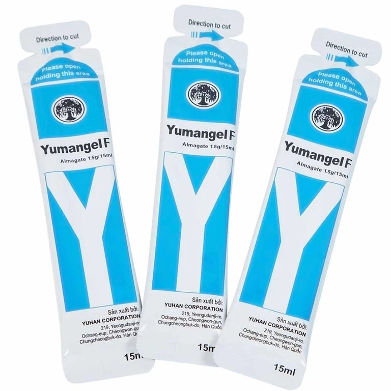 Hỗn dịch uống Yumangel F Yuhan kháng acid và cả thiện loét dạ dày - tá tràng (20 gói x 15ml) 