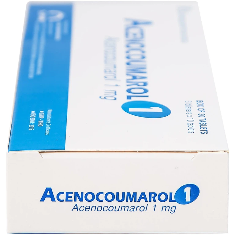 Thuốc Acenocoumarol 1 SPM điều trị và ngăn ngừa bệnh nghẽn mạch (3 vỉ x 10 viên)