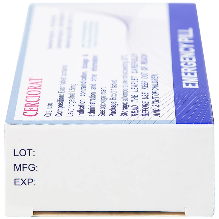 Thuốc tránh thai khẩn cấp Cerciorat 1.5mg Exeltis (1 viên)