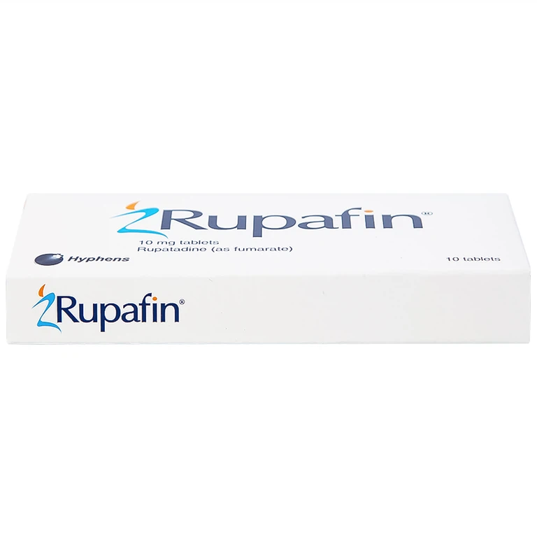 Thuốc Rupafin 10mg Hyphens điều trị viêm mũi dị ứng, nổi mày đay (1 vỉ x 10 viên)