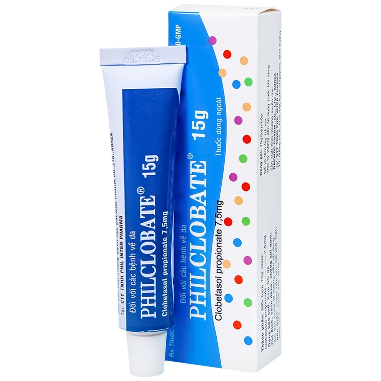 Kem bôi da PhilClobate Phil Inter Pharma điều trị viêm da, chàm, chàm dị ứng (15g)