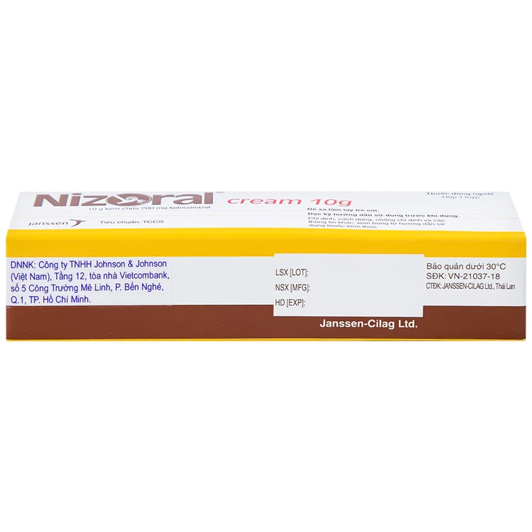 Kem bôi da Nizoral Cream Janssen điều trị nấm ngoài da, lang ben (10g)