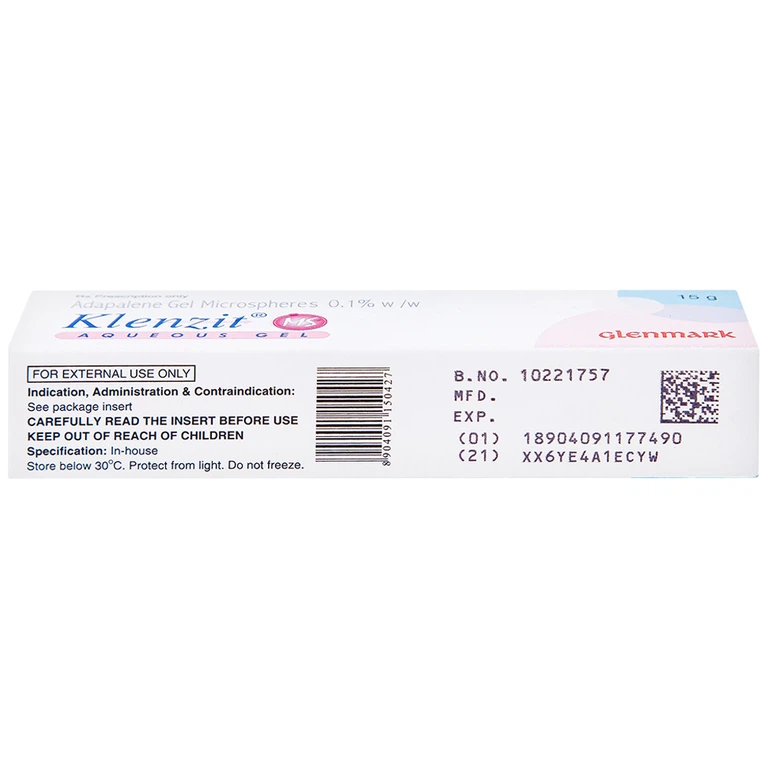 Gel bôi da Klenzit MS điều trị mụn trứng cá (15g)