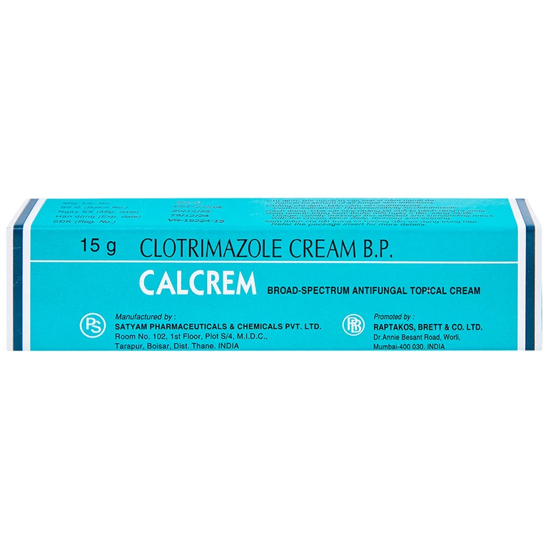Kem bôi Calcrem chống vi nấm phổ rộng (15g)