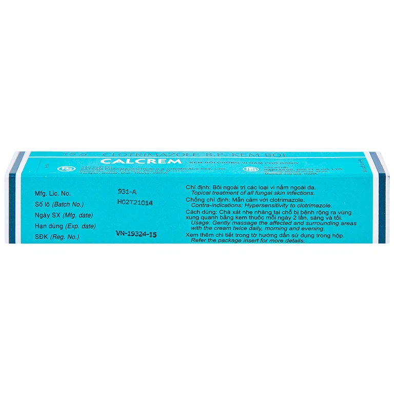 Kem bôi Calcrem chống vi nấm phổ rộng (15g)