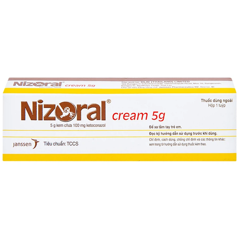 Kem bôi da Nizoral Cream 5g Olic điều trị nấm ngoài da, lang ben (5g)