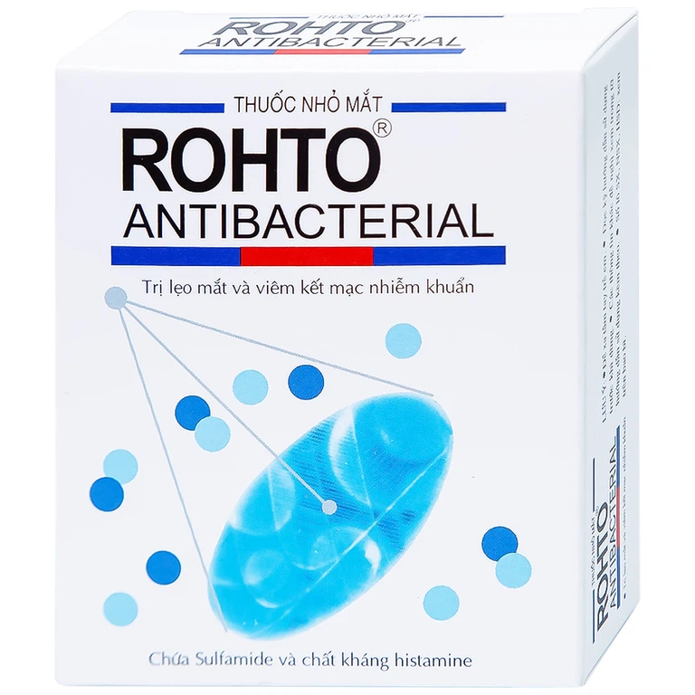 Thuốc nhỏ mắt Rohto Antibacterial điều trị lẹo mắt, viêm kết mạc, viêm mi mắt (13ml)
