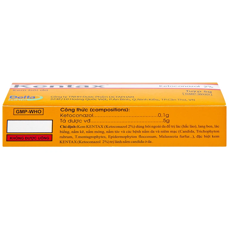 Kem bôi da Kentax Detapharm điều trị lác, lang ben, lác biếng, nấm kẽ (5g)