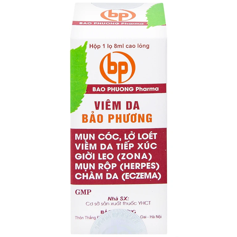 Thuốc Viêm Da Bảo Phương điều trị mụn cóc, lở loét viêm da tiếp xúc giời leo (8ml)
