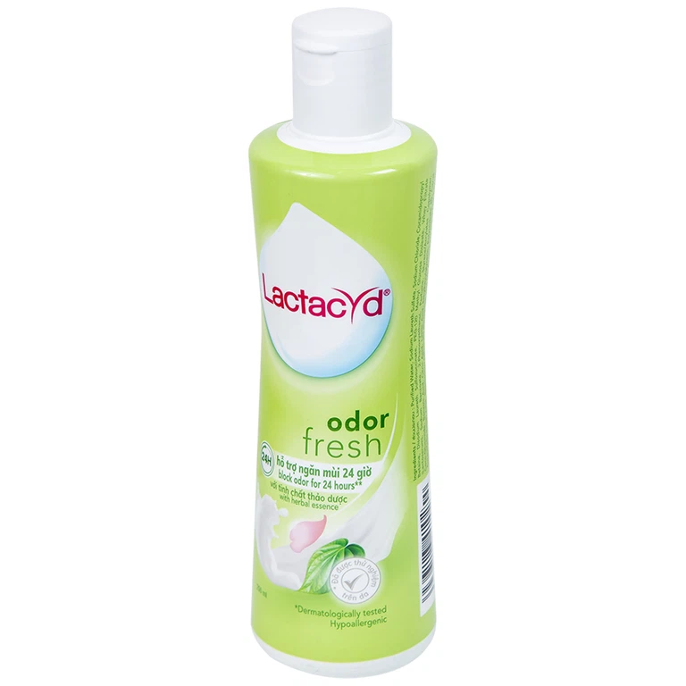 Dung dịch vệ sinh phụ nữ Lactacyd Odor Fresh Sanofi hỗ trợ bảo vệ và ngăn mùi khó chịu (250ml)