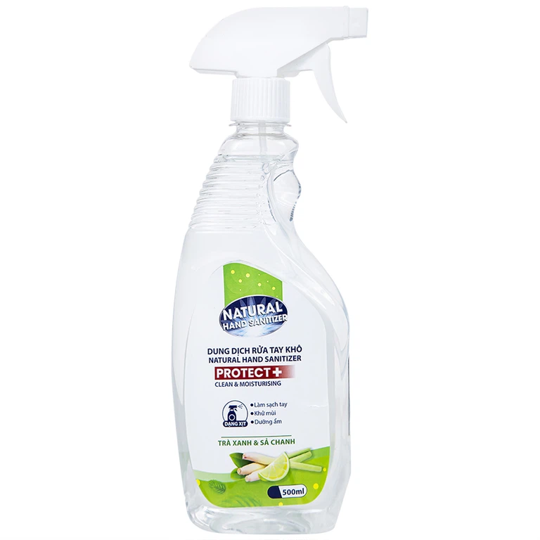 Dung dịch xịt khuẩn tay Natural Hand Sanitizer diệt khuẩn, khử mùi (500ml)