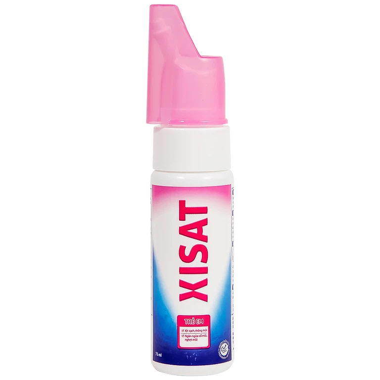 Xịt mũi nước biển sâu Xisat 75ml xịt sạch thông mũi dùng cho trẻ em