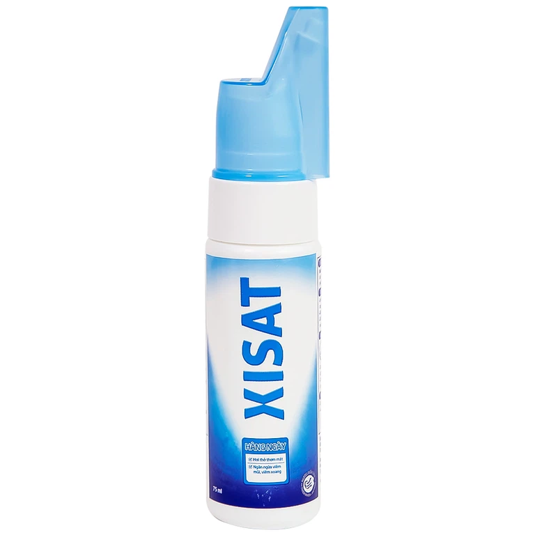 Xịt mũi nước biển sâu Xisat 75ml xịt sạch thông mũi dùng cho người lớn