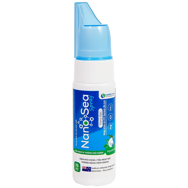 Dung dịch xịt vệ sinh mũi Nano Sea Spray 75ml làm sạch và thông mũi họng