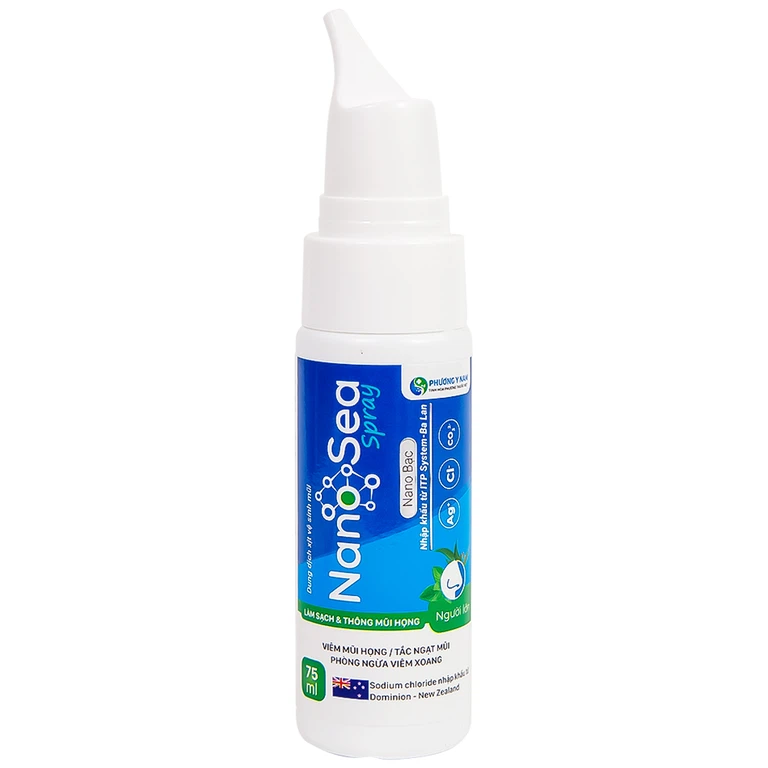 Dung dịch xịt vệ sinh mũi Nano Sea Spray 75ml làm sạch và thông mũi họng