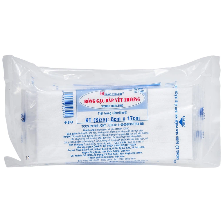 Bông gạc đắp vết thương Bảo Thạch (8cm x 17cm) 