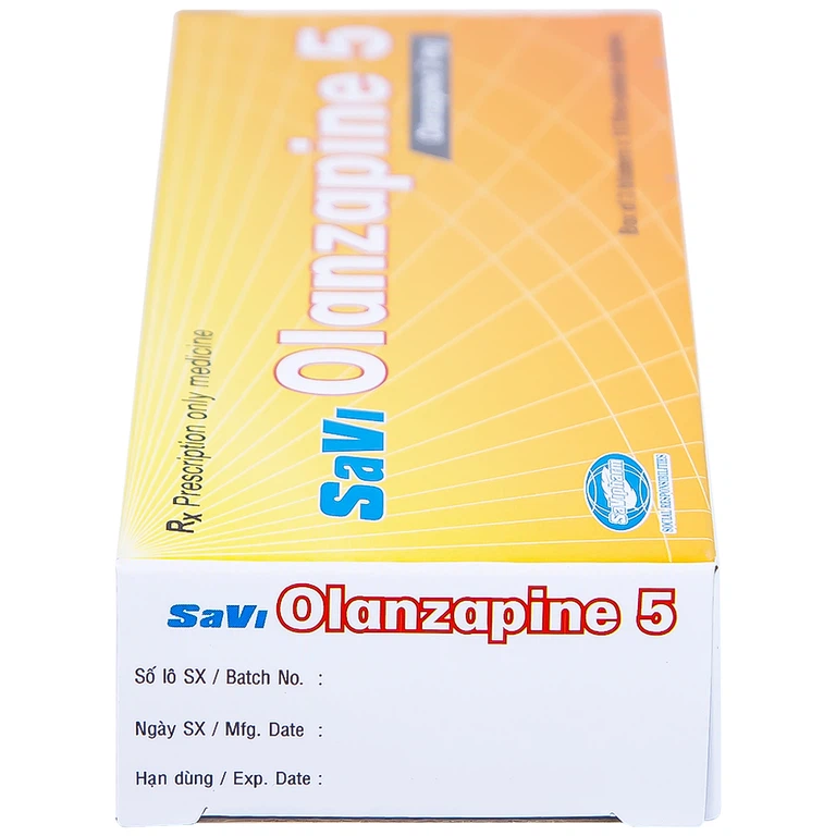 Thuốc Savi Olanzapine 5 điều trị bệnh tâm thần phân liệt (3 vỉ x 10 viên) 