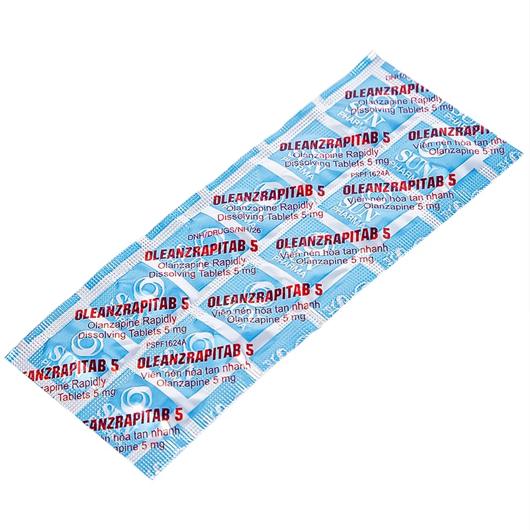 Viên nén Oleanzrapitab 5 Sun Pharma điều trị bệnh tâm thần phân liệt (5 vỉ x 10 viên)
