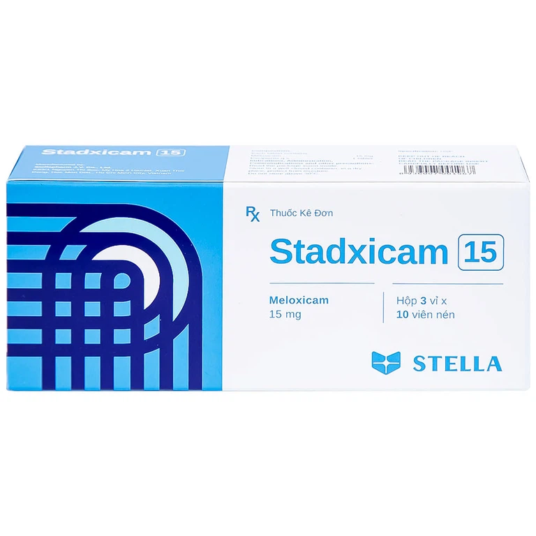 Thuốc Stadxicam 15 Stella điều trị thoái hóa khớp, viêm khớp dạng thấp (3 vỉ x 10 viên)