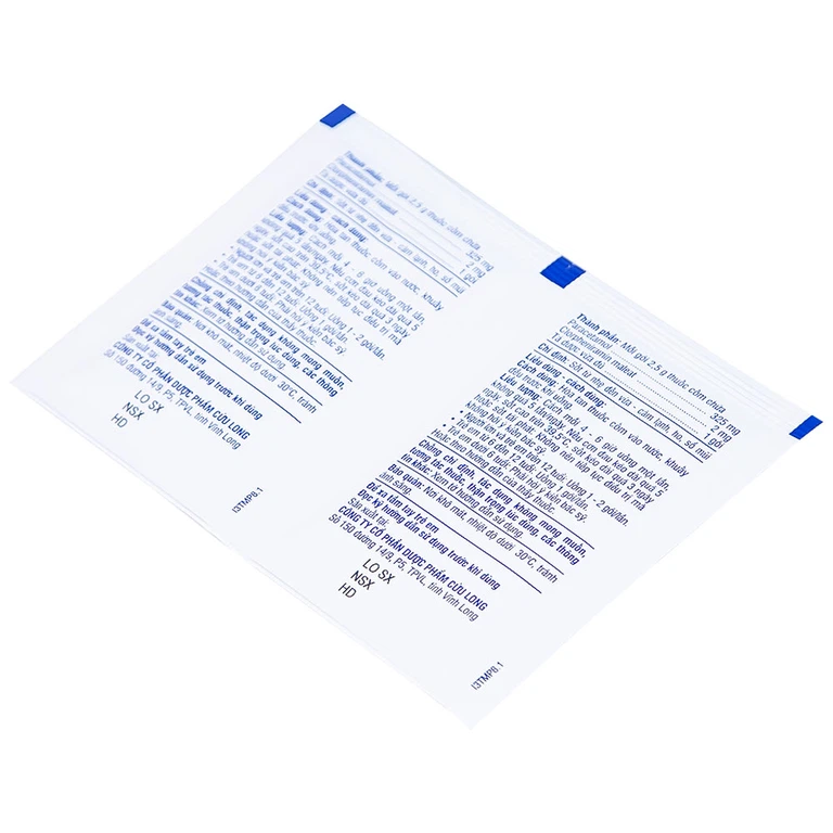 Cốm Pabemin 325 Pharimexco điều trị sốt từ nhẹ đến vừa, cảm lạnh, ho, sổ mũi (30 gói)