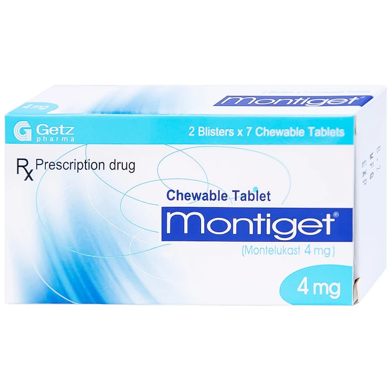 Thuốc Montiget 4mg Getz điều trị hen phế quản mạn tính (2 vỉ x 7 viên)