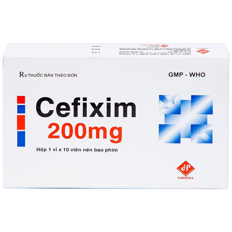 Thuốc Cefixim 200mg Vidipha điều trị nhiễm khuẩn (1 vỉ x 10 viên)